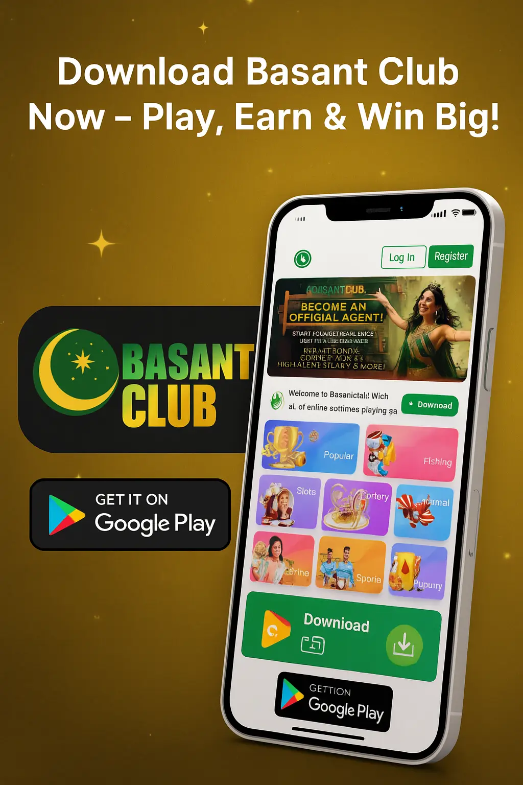 Download Now Win Big with Basant Club App - Get huge jackpots and bonuses on BasantClub
